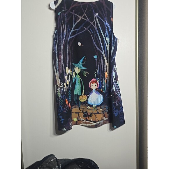 Maxi Shirt Dress 2xl Boho Follow The Yellow Brick Road Halloween - Picture 6 of 6